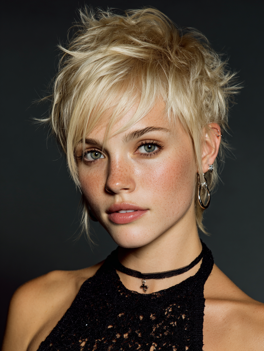 Edgy Blonde Hair: The Spiky Crop