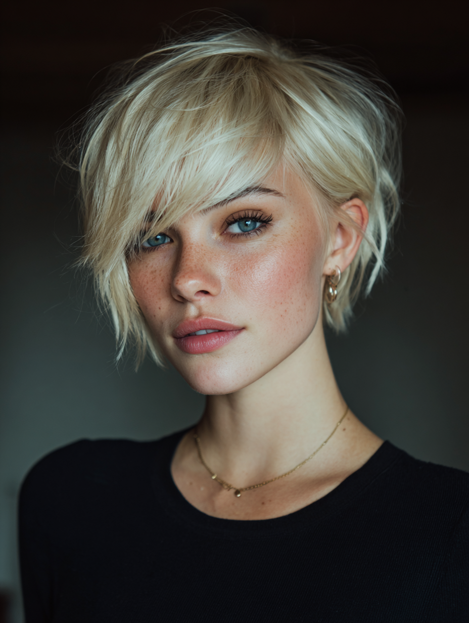 Edgy Blonde Hair: Choppy Pixie Cut