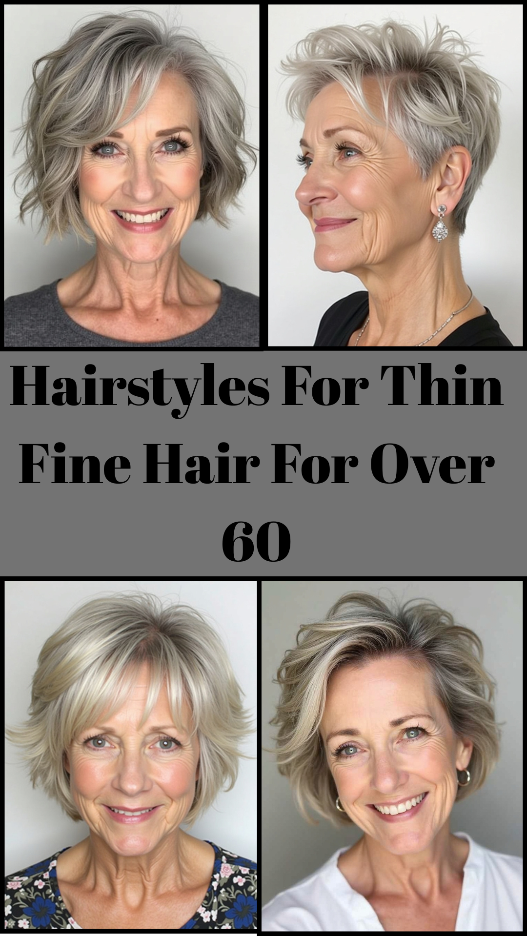 Hairstyles For Thin Fine Hair For Over 60