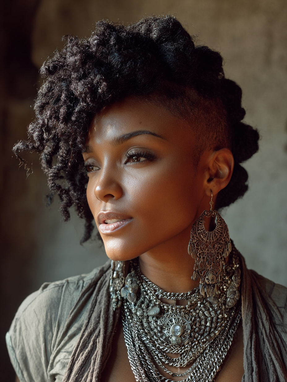 Banded Natural Hair Mohawk