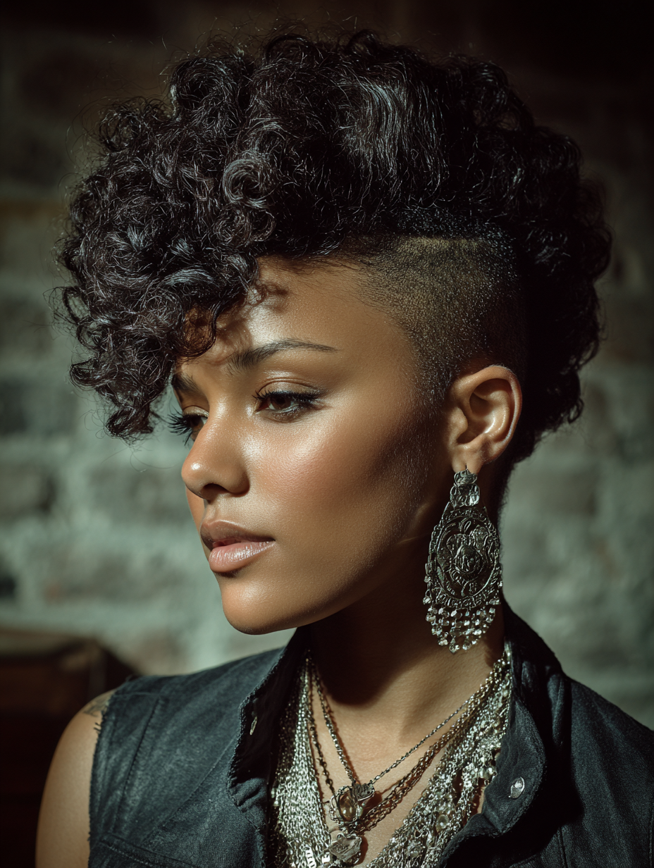 Pompadour Natural Hair Mohawk