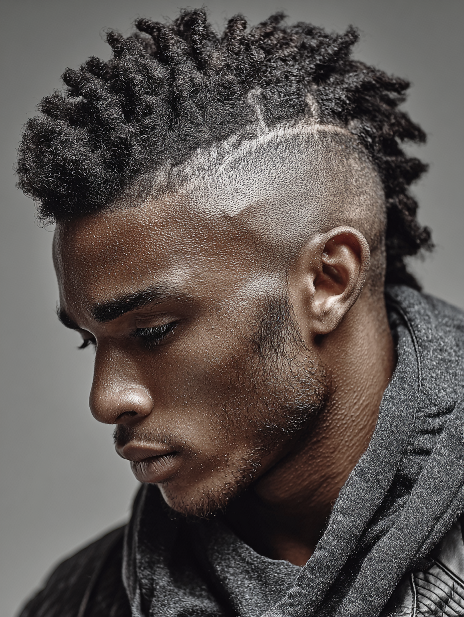 High and Tight Natural Hair Mohawk