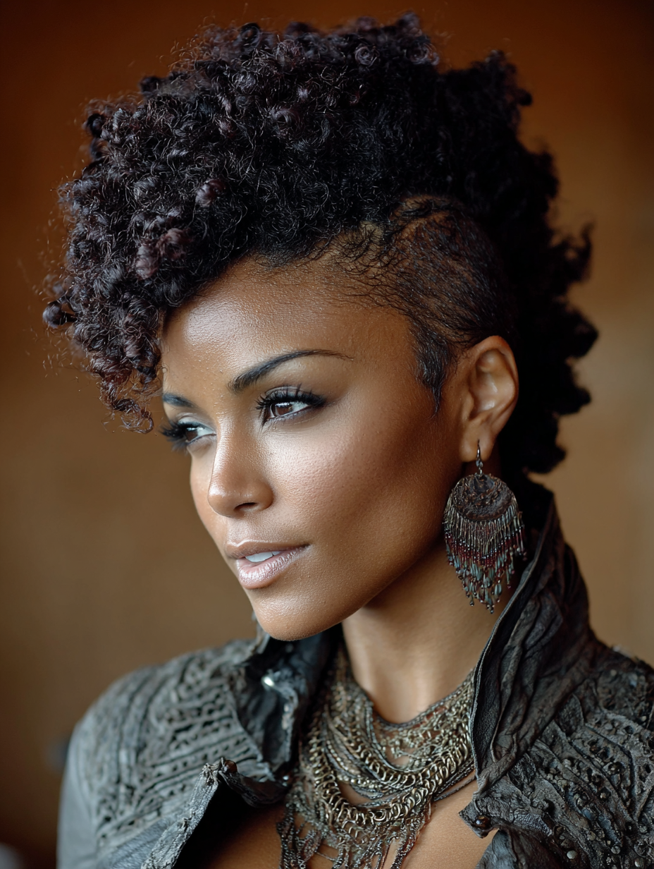 High Definition Natural Hair Mohawk