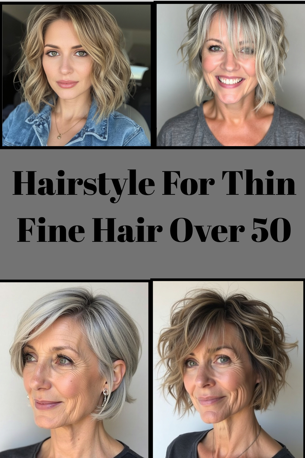 Hairstyle For Thin Fine Hair Over 50