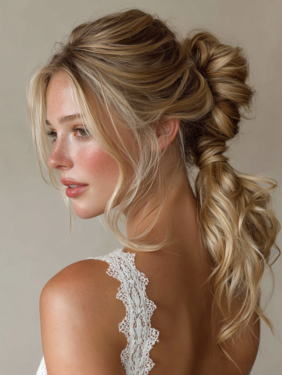 Summer Updos For Long Hair: Bubble Ponytail