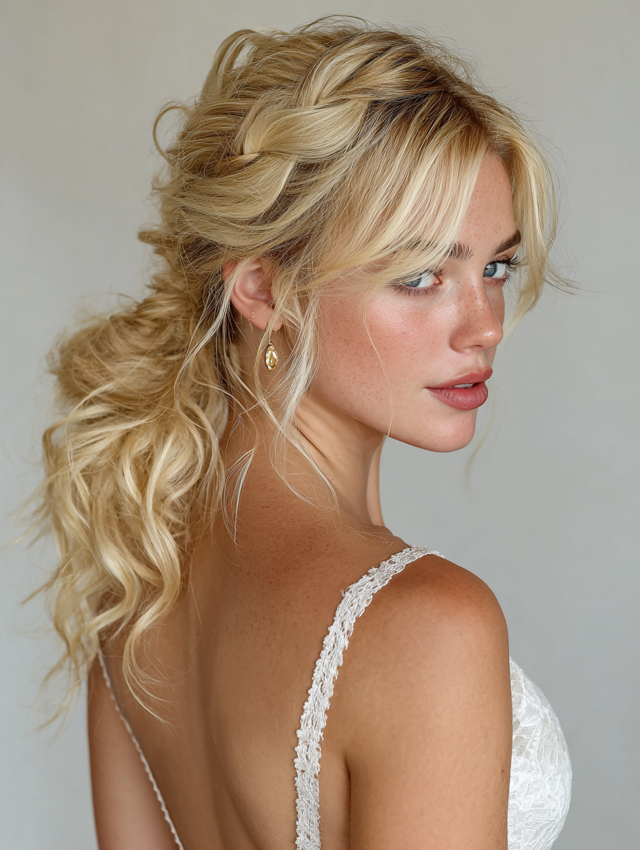 Summer Updos For Long Hair: Criss-Cross Ponytail