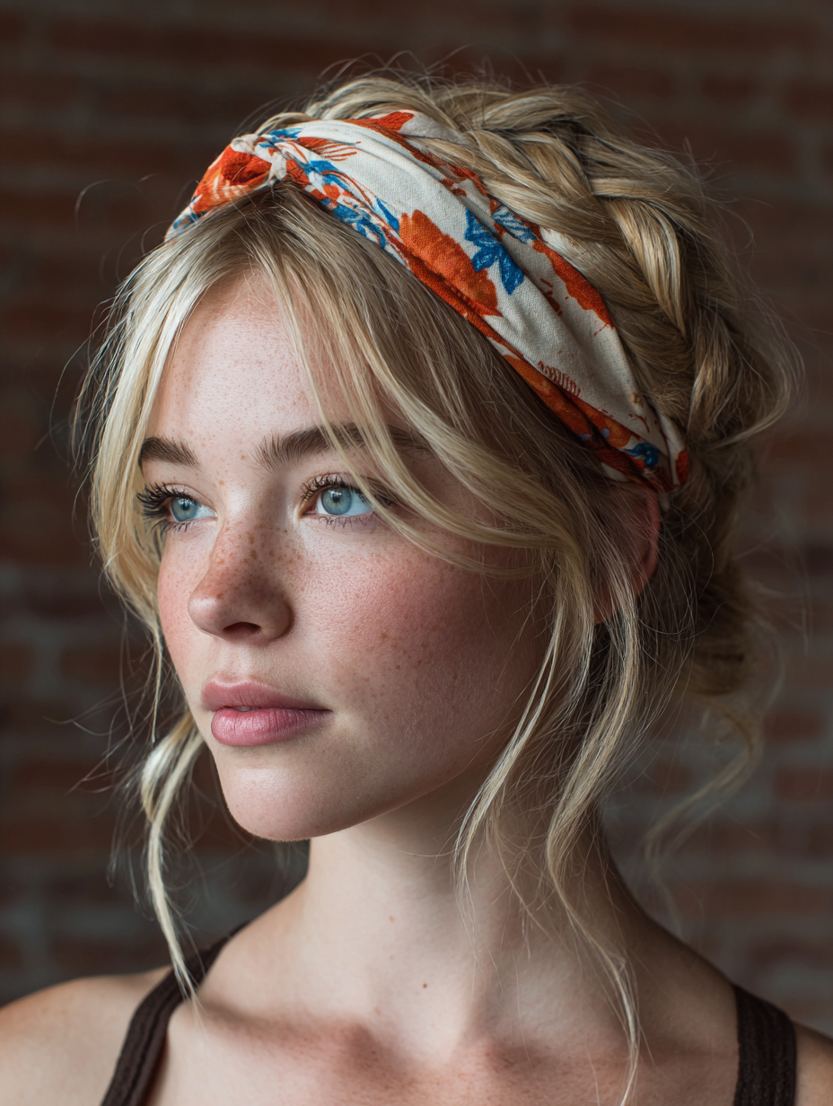 Summer Updos For Long Hair: Headband Tuck