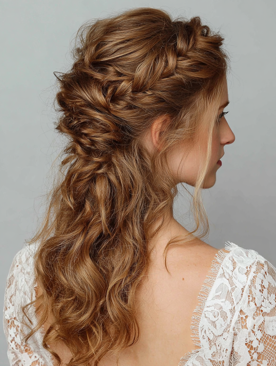 Summer Updos For Long Hair: Twisted Half-Updo